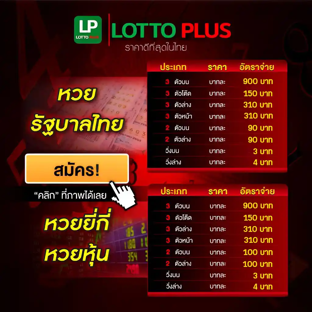 อัตราจ่าย Lotto Plus